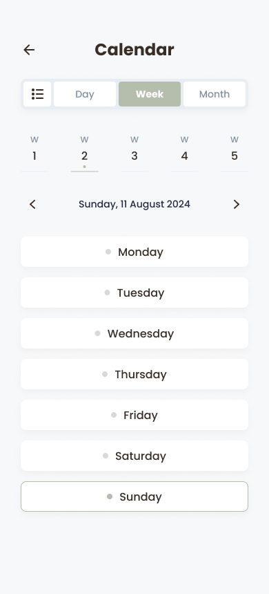 Week Calendar
