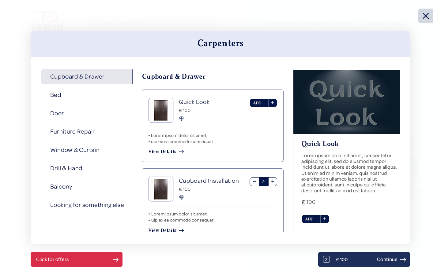 Service Selection Flow