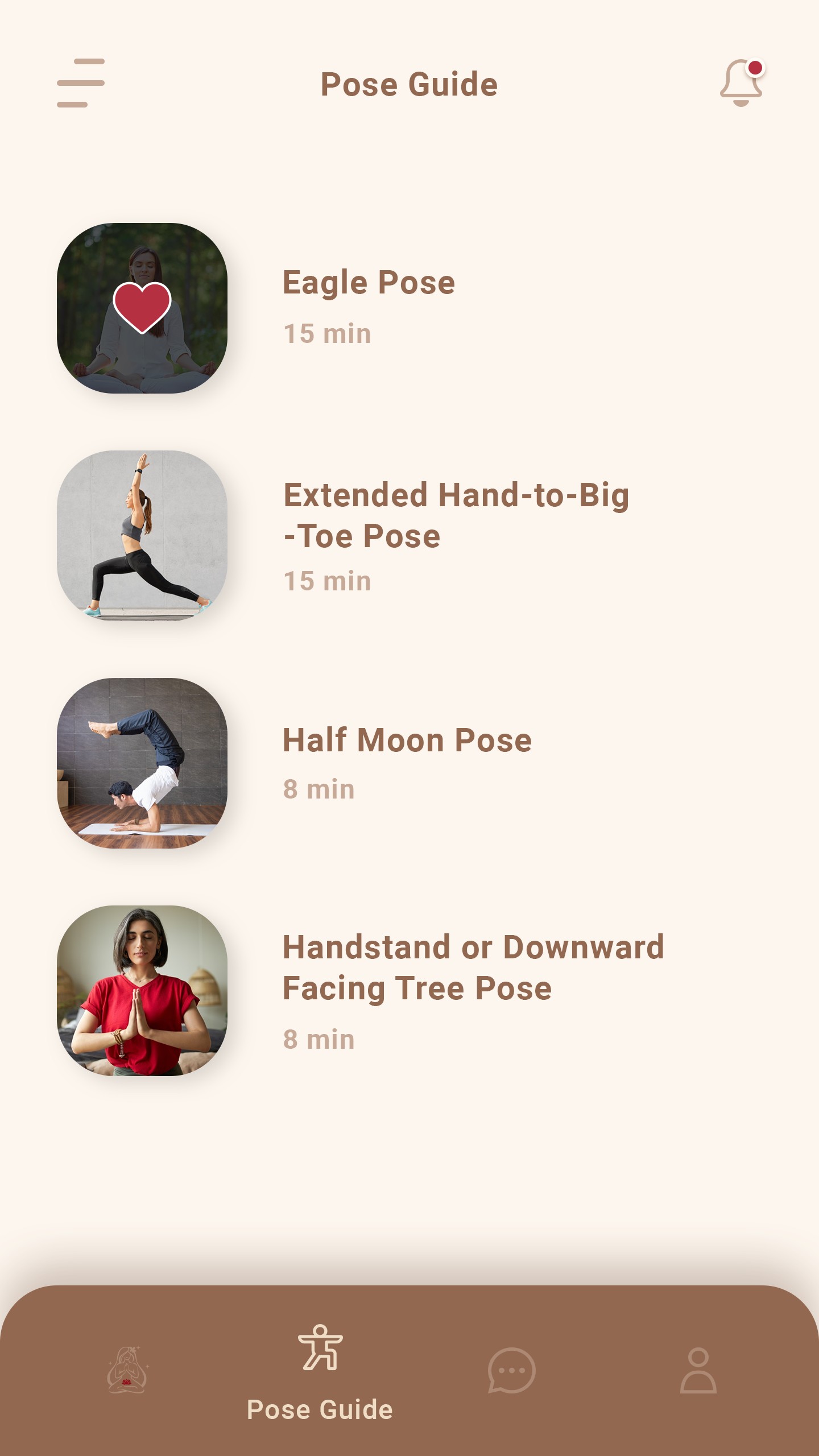 Yoga Session Screen