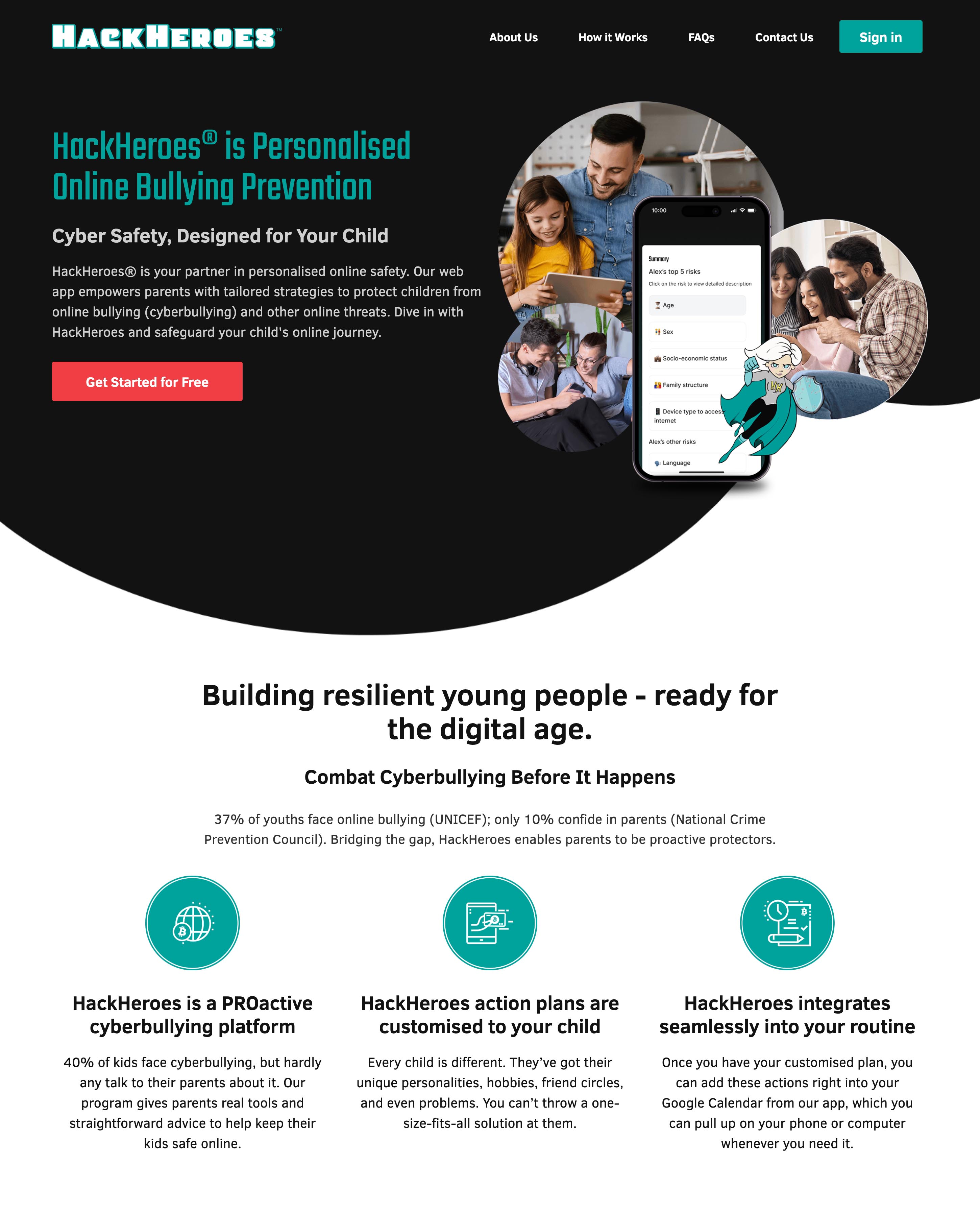 HackHeroes platform homepage screenshot