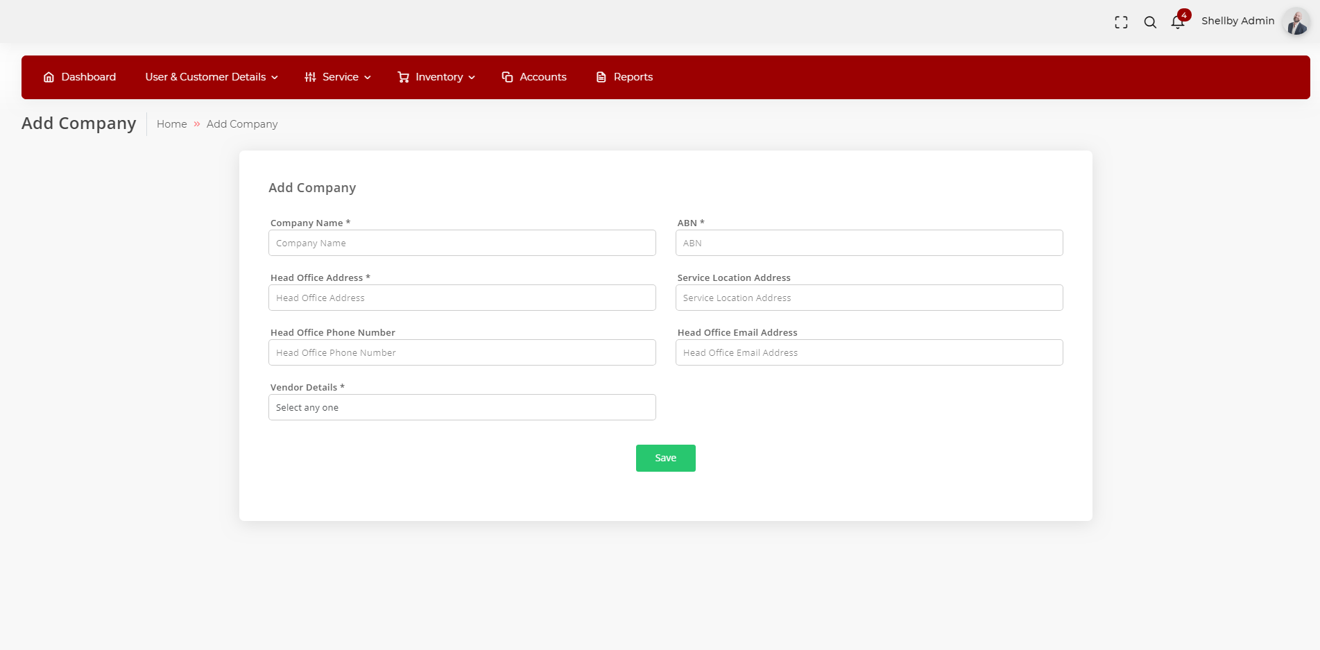 Field Service Management Dashboard